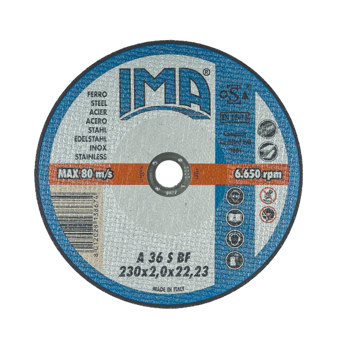 1151022F3TM ΔΙΣΚΟΣ ΚΟΠΗΣ ΑΝΟΞΕΙΔΩΤΩΝ INOX (115 Χ 1,0 Χ 22)