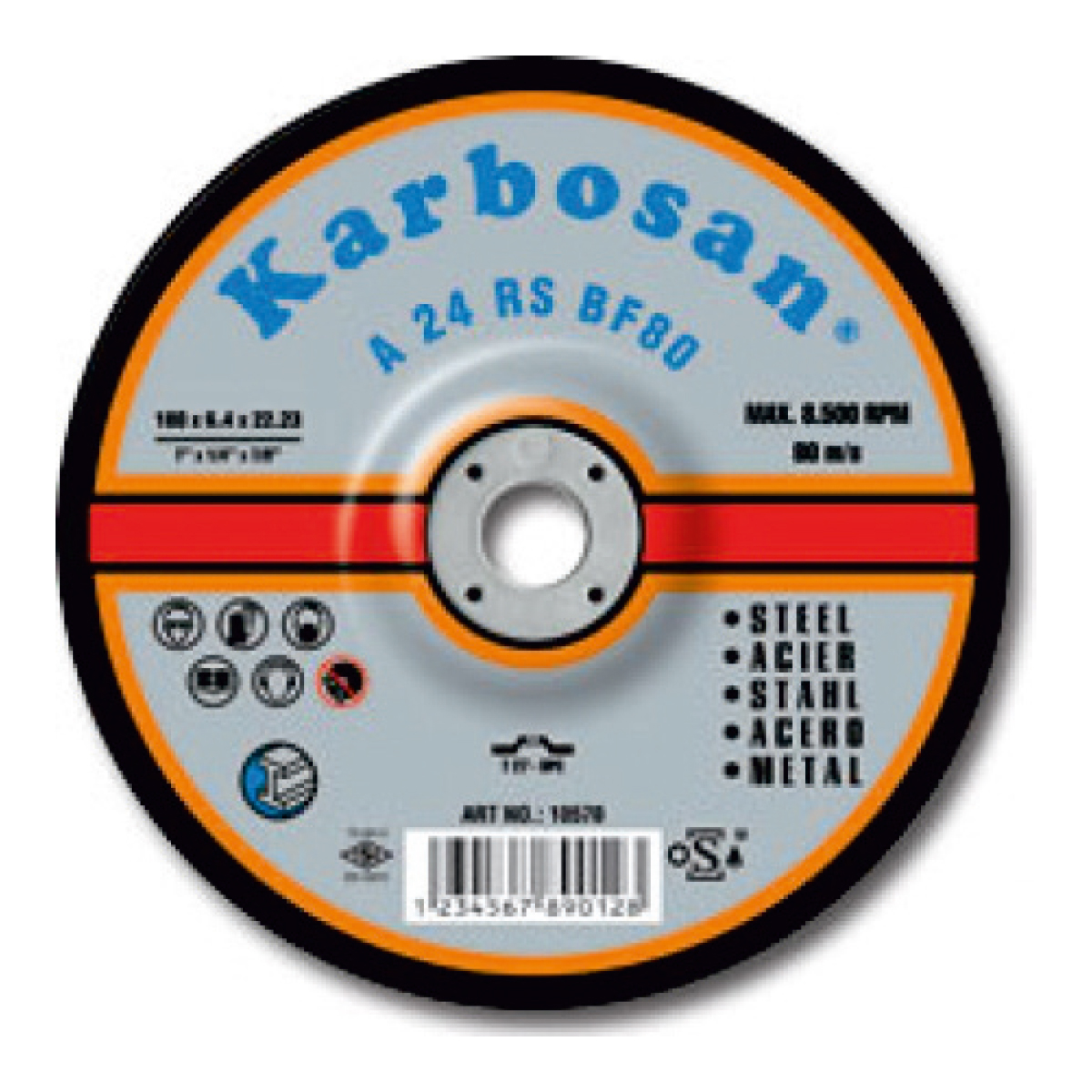 10560 ΔΙΣΚΟΣ ΛΕΙΑΝΣΗΣ ΣΙΔΗΡΟΥ 125MM Χ 6.4 Χ 22 Α24RS