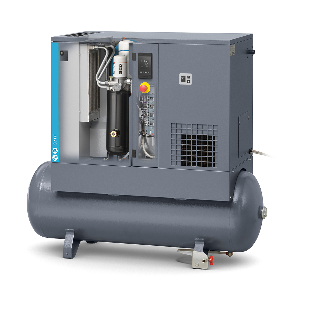 8153289908 ΚΟΧΛΙΟΦΟΡΟΣ ME ΔΟΧΕΙΟ 270LT & ΞΗΡΑΝΤΗ - 10HP 7.5KW / 10BAR , G7FF 10 400/50 TM270 CE