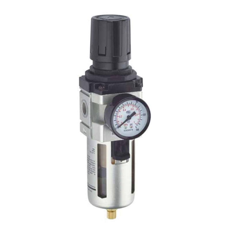 AERO 1300-FR-1/4 ΦΙΛΤΡΟΡΥΘΜΙΣΤΗΣ 2000L/min, 10BAR, 40μ, 20mL, 211mm (ΜΑΥΡΟ)