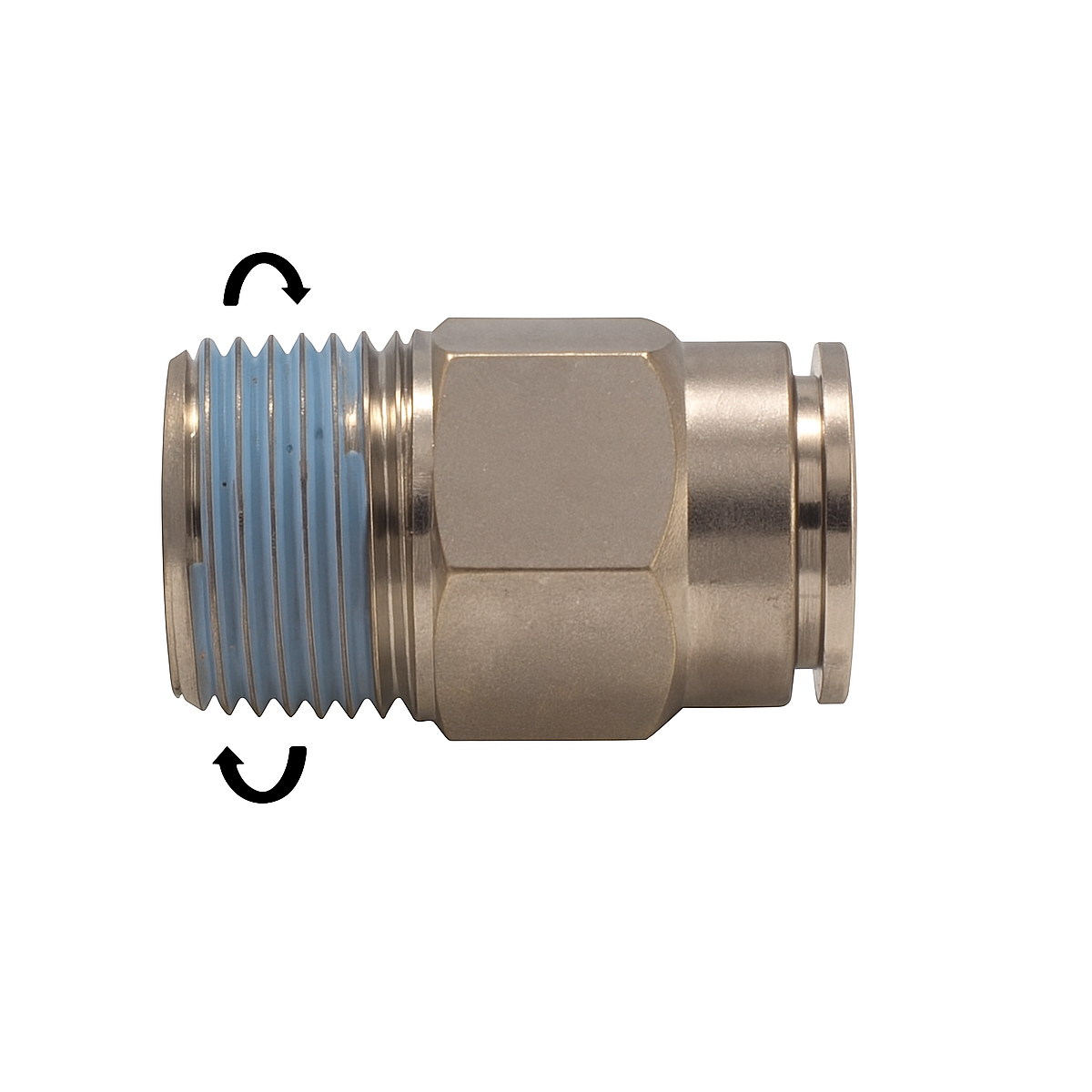 ART 520 - 1/8 D6 ΤΑΧΥΣΥΝΔΕΣΜΟΣ ΕΥΘΥΣ, ΑΡΣΕΝΙΚΟ ΣΠΕΙΡΩΜΑ Φ6MM