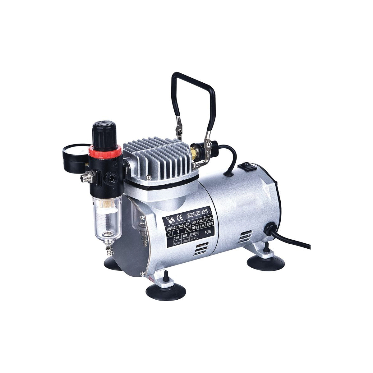 MPC-18-2 MINI ΑΕΡΟΣΥΜΠΙΕΣΤΗΣ ΕΜΒΟΛΟΥ ΓΙΑ ΑΕΡΟΓΡΑΦΟΥΣ, 0.17HP, 6BAR (0.2-1.0mm)