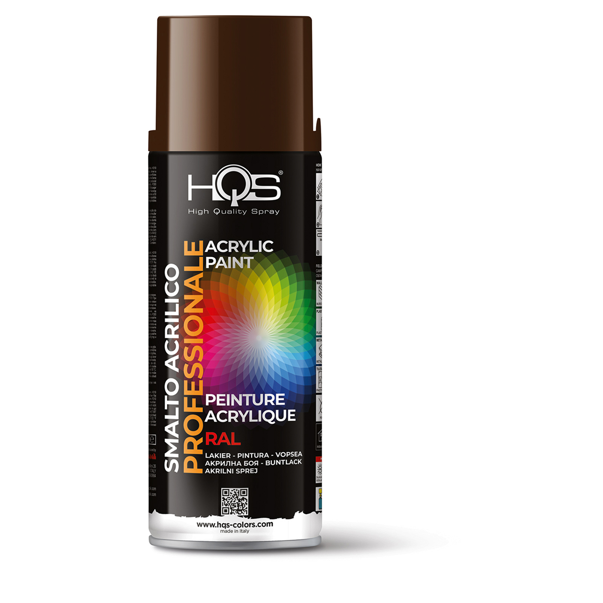 400HQS8014 SPRAY RAL 8014 , ΣΚΟΥΡΟ ΚΑΦΕ - 400ML