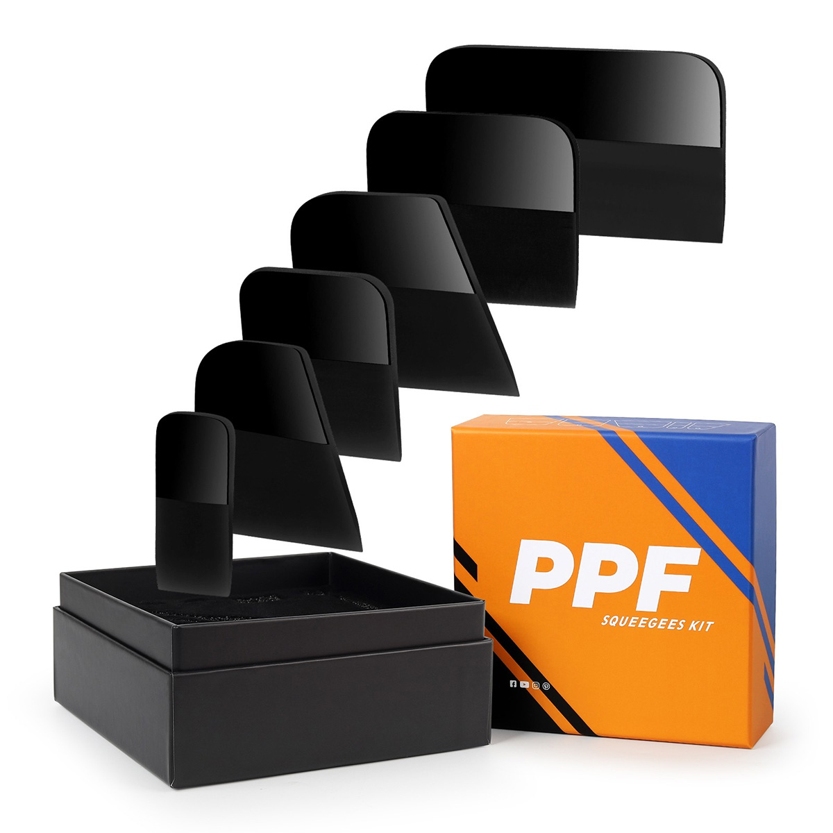 826.PPF ΣΕΤ ΣΠΑΤΟΥΛΕΣ PPF 6 ΤΕΜ, (ΜΑΥΡΕΣ)