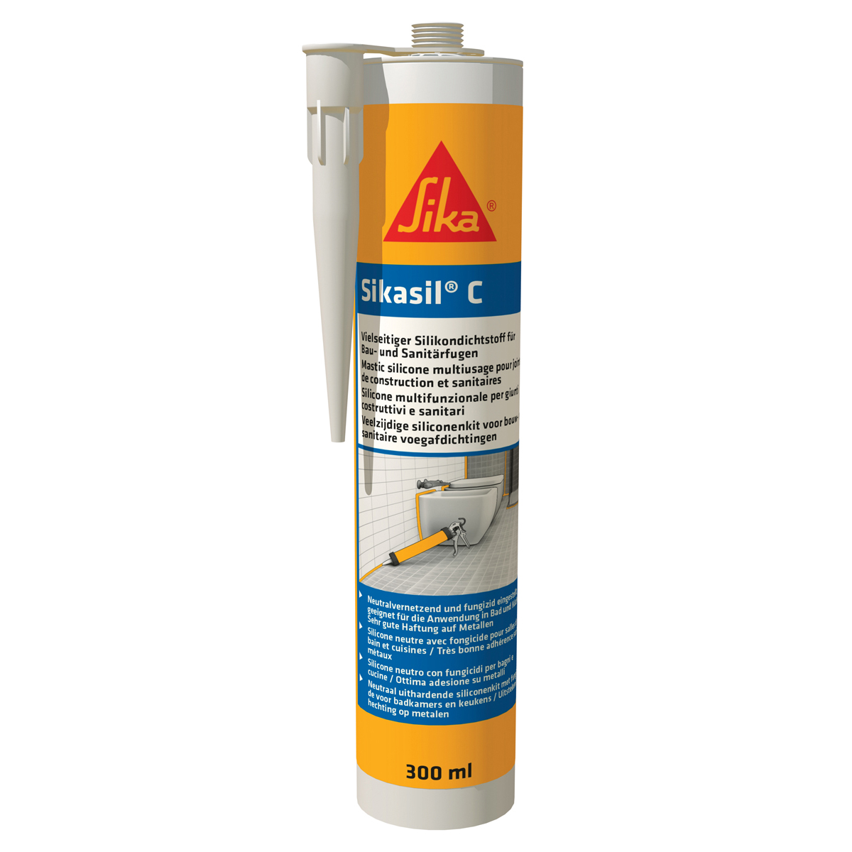 73984 SIKASIL®-C , ΣΦΡΑΓΙΣΤΙΚΗ ΣΙΛΙΚΟΝΗ ΟΥΔΕΤΕΡΗΣ ΩΡΙΜΑΝΣΗΣ, 300ML (ΔΙΑΦΑΝΗΣ)