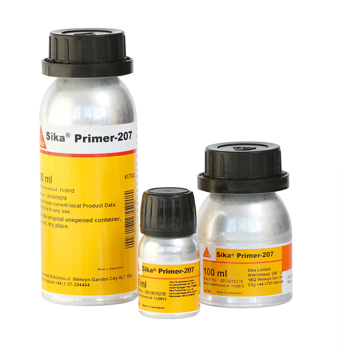 417302 SIKA® PRIMER-207, ΑΣΤΑΡΙ ΠΡΟΣΦΥΣΗΣ, 250ML (ΜΑΥΡΟ)