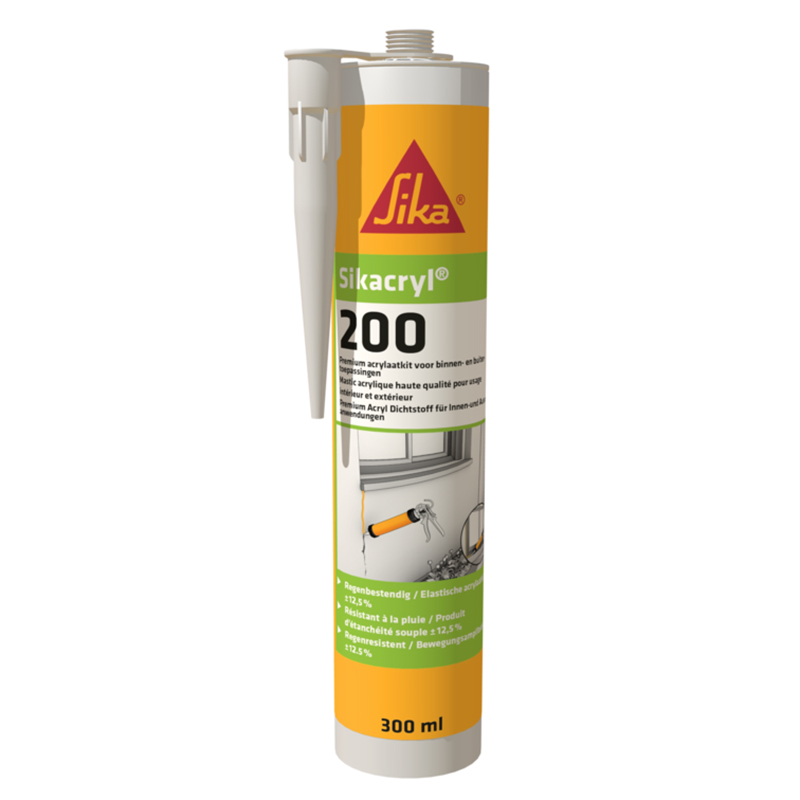 494120 SIKACRYL®-200, ΑΚΡΥΛΙΚΟ ΣΦΡΑΓΙΣΤΙΚΟ ΕΞ.ΧΡΗΣΗΣ, 300 ML (ΛΕΥΚΟ)