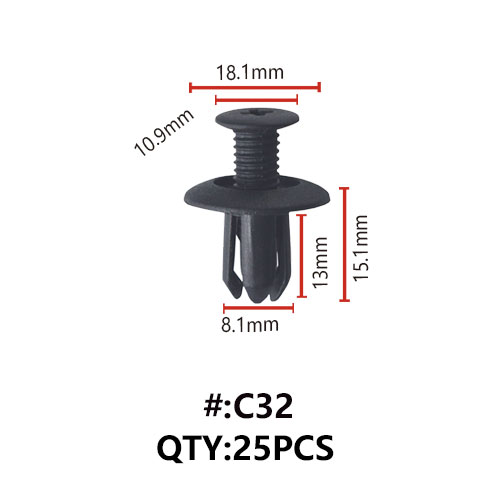 C32 ΚΛΙΠΣ ΠΛΑΣΤΙΚΑ ΚΟΥΜΠΩΜΑΤΑ ΓΙΑ ΑΜΑΞΩΜΑ (RETAINERS)