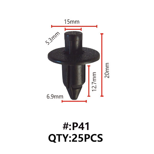 P41 ΚΛΙΠΣ ΠΛΑΣΤΙΚΑ ΚΟΥΜΠΩΜΑΤΑ ΓΙΑ ΑΜΑΞΩΜΑ (RIVETS)