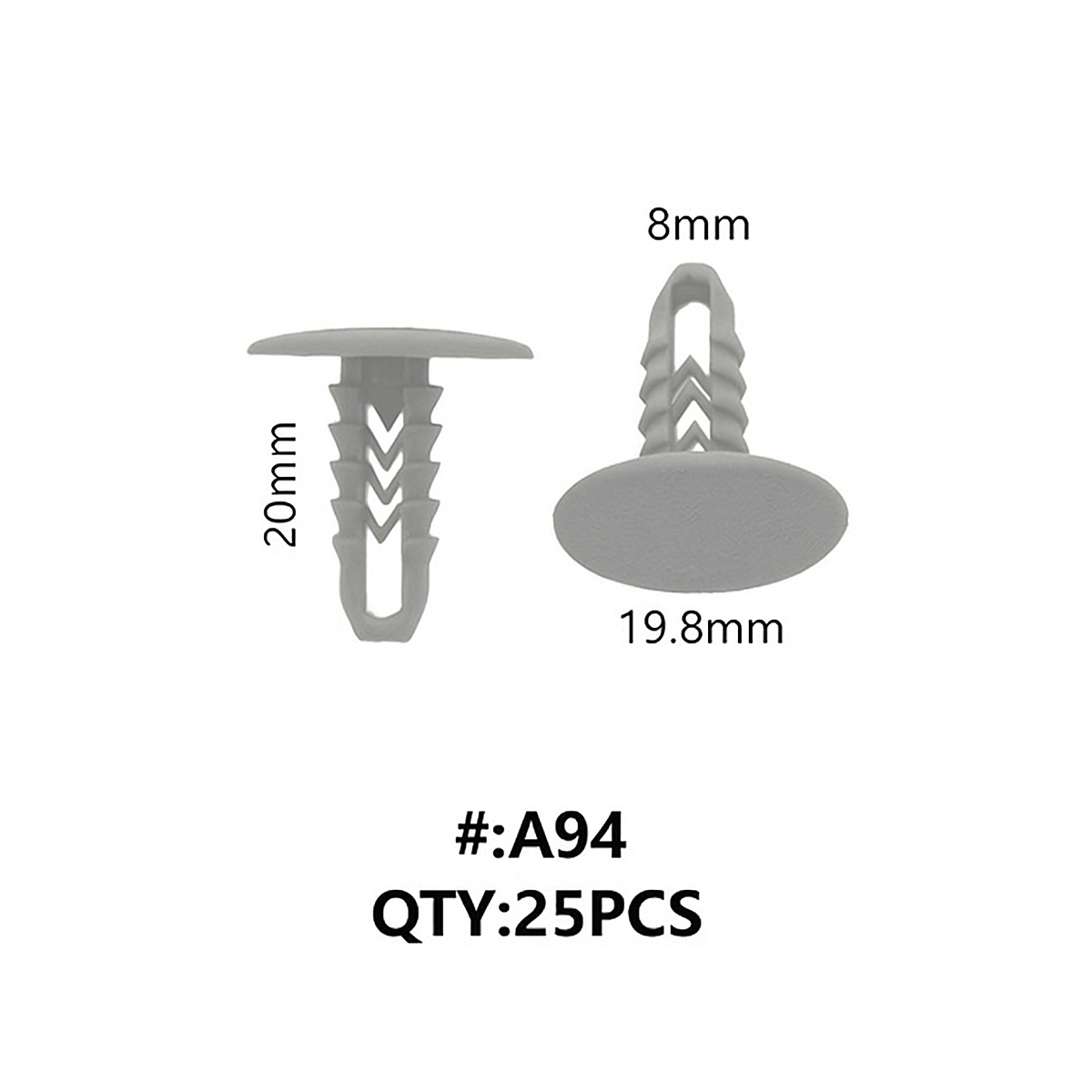 A94 ΚΛΙΠΣ ΣΥΓΚΡΑΤΗΣΗΣ ΑΜΑΞΩΜΑΤΟΣ (TREE TYPE) ΓΚΡΙ